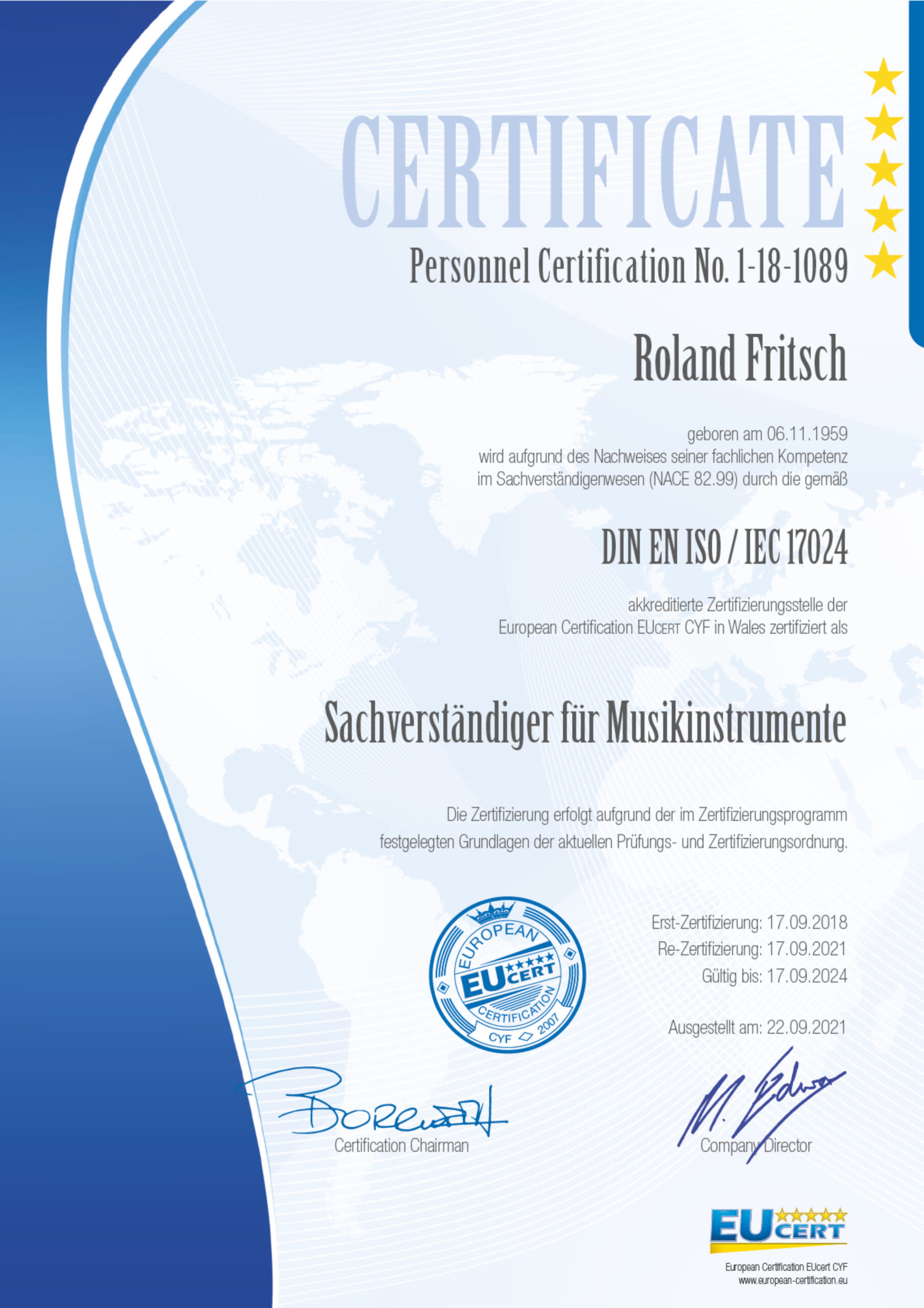 Fritsch Roland EUcert 1Re-Zertifikat-1-18-1089 (1)